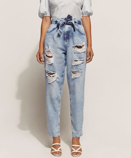 Calca-Jeans-Feminina-Baggy-Cintura-Super-Alta-Marmorizada-Destroyed-com-Faixa-para-Amarrar-Azul-Claro-9960698-Azul_Claro_1 Calca-Jeans-Feminina-Baggy-Cintura-Super-Alta-Marmorizada-Destroyed-com-Faixa-para-Amarrar-Azul-Claro-9960698-Azul_Claro_1