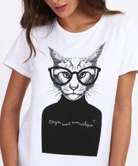 Blusa-Feminina-Gato--Some-Critique--Manga-Curta-Decote-Redondo-Off-White-9706030-Off_White_4