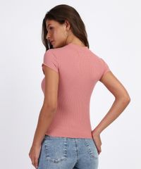 Blusa-Feminina-Canelada-com-Frufru-Manga-Curta-Gola-Alta-Rosa-2-9943282-Rosa_2_2