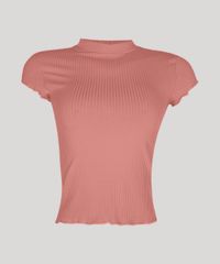 Blusa-Feminina-Canelada-com-Frufru-Manga-Curta-Gola-Alta-Rosa-2-9943282-Rosa_2_5