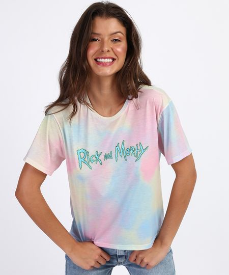 Blusa-Feminina-Rick-and-Morty-Estampada-Tie-Dye-Manga-Curta-Decote-Redondo-Multicor-9961959-Multicor_1