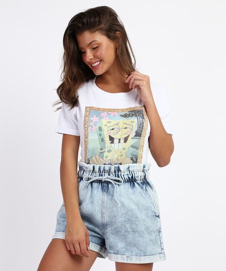 Blusa-Feminina-Bob-Esponja-Manga-Curta-Decote-Redondo-Branca-9957662-Branco_1