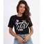 Blusa-Feminina-Pantera-Cor-de-Rosa-Manga-Curta-Decote-Redondo-Preta-9964401-Preto_1