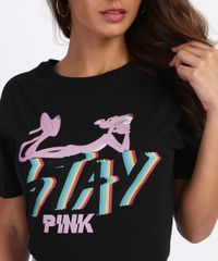 Blusa-Feminina-Pantera-Cor-de-Rosa-Manga-Curta-Decote-Redondo-Preta-9964401-Preto_4