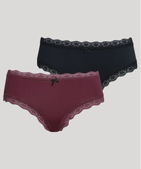 Kit-de-2-Calcinhas-Calecon-Jacquard-com-Renda-Multicor-9961704-Multicor_1