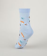 Meia-Feminina-Estampada-de-Sushi-Cano-Alto-Azul-9961822-Azul_2