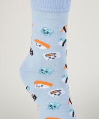 Meia-Feminina-Estampada-de-Sushi-Cano-Alto-Azul-9961822-Azul_3