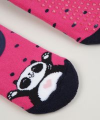 Meia-Sapatilha-Infantil-Panda-Estampada-Poa-Antiderrapante-Rosa-9957342-Rosa_2