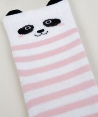 Kit-2-Meias-Infantis-Panda--Estampada-Listrada-Cano-Medio-Rosa-9957389-Rosa_3