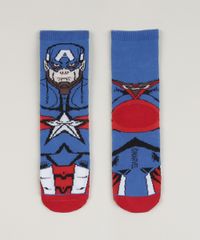 Meia-Infantil-Capitao-America-Cano-Medio-Azul-9962623-Azul_1
