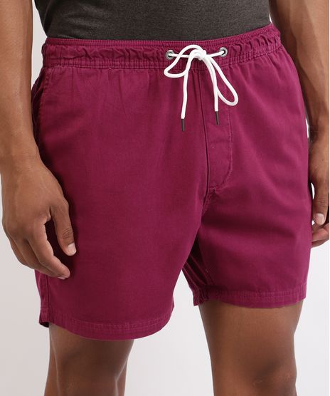 Short-de-Sarja-Masculino-Basico-com-Elastico-Rosa-9961849-Rosa_1