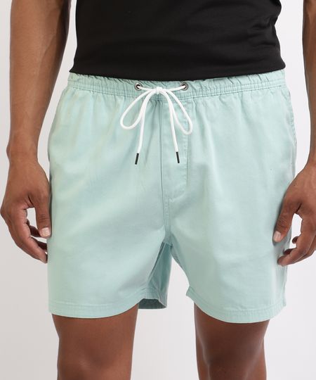 Short-de-Sarja-Masculino-Basico-com-Elastico-Verde-9961854-Verde_1