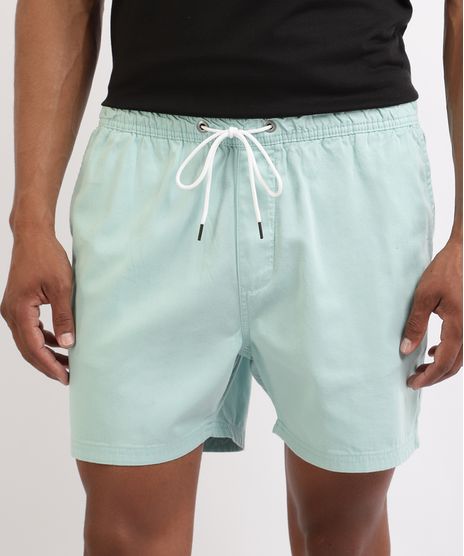 Short-de-Sarja-Masculino-Basico-com-Elastico-Verde-9961854-Verde_1