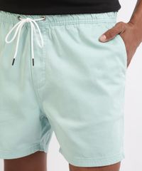 Short-de-Sarja-Masculino-Basico-com-Elastico-Verde-9961854-Verde_4
