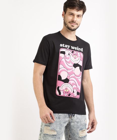 Camiseta-Masculina-Gatinho-Alice-no-Pais-das-Maravilhas-Manga-Curta-Gola-Careca-Preta-9959831-Preto_1