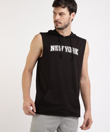 Regata-Masculina-Mickey---New-york---com-Bolso-Canguru-e-Capuz-Preta-9959845-Preto_1