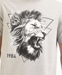 Camiseta-Masculina-Leao-Manga-Curta-e-Gola-Careca-Cinza-Mescla-Claro-9963295-Cinza_Mescla_Claro_2