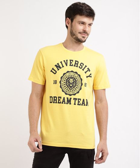 Camiseta-Masculina--University--Manga-Curta-Gola-Careca-Amarela-9963296-Amarelo_1