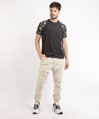 Calca-Masculina-Vira-Bermuda-de-Sarja-Jogger-com-Bolsos-Bege-9965120-Bege_3