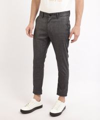Calca-Masculina-Estampada-Xadrez-Alfaiatada-Slim-Chumbo-9965476-Chumbo_1
