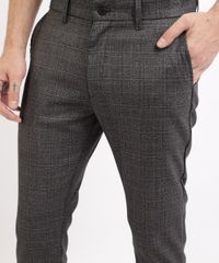 Calca-Masculina-Estampada-Xadrez-Alfaiatada-Slim-Chumbo-9965476-Chumbo_4