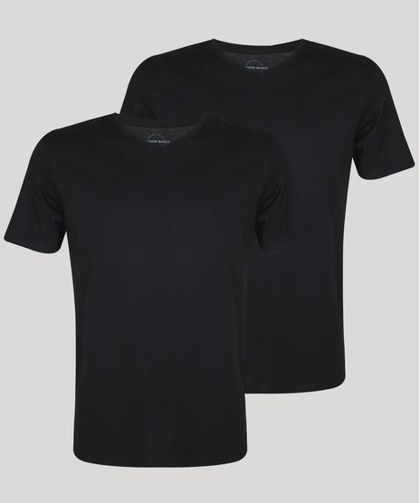 Kit-de-2-Camisetas-Masculinas-Basicas-Manga-Curta-Gola-Careca--Preto-9962735-Preto_1