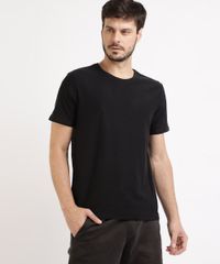 Kit-de-2-Camisetas-Masculinas-Basicas-Manga-Curta-Gola-Careca--Preto-9962735-Preto_2