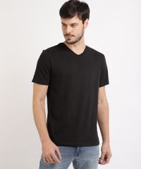 Kit-de-2-Camisetas-Masculinas-Basicas-Manga-Curta-Gola-V-Preto-9962746-Preto_2