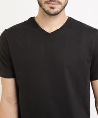 Kit-de-2-Camisetas-Masculinas-Basicas-Manga-Curta-Gola-V-Preto-9962746-Preto_5