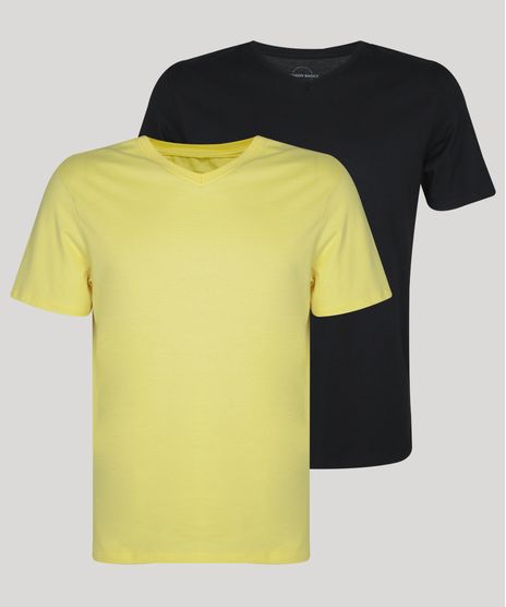 Kit-de-2-Camisetas-Masculinas-Basicas-Manga-Curta-Gola-V-Multicor-9962748-Multicor_1