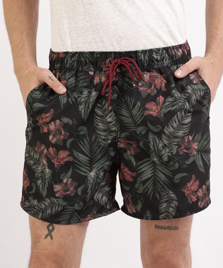 Short-Masculino-Estampado-Floral-com-Bolsos-Preto-9265862-Preto_1 Short-Masculino-Estampado-Floral-com-Bolsos-Preto-9265862-Preto_1