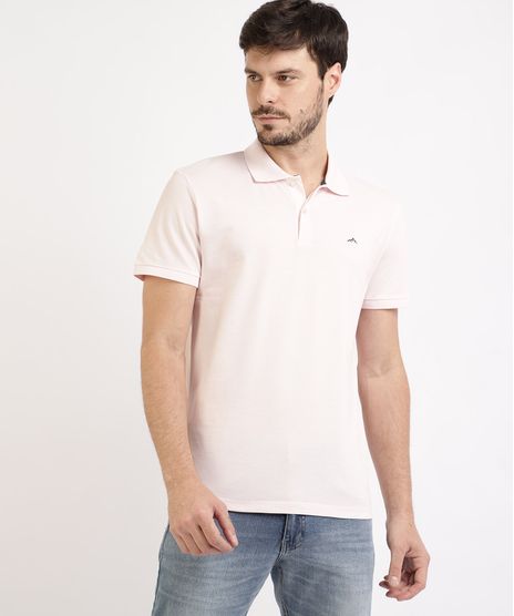 Polo-Masculina-Basica-em-Piquet-com-Bordado-Manga-Curta-Rosa-Claro-9725321-Rosa_Claro_1