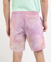Bermuda-de-Sarja-Masculina-Estampada-Tie-Dye-com-Bolsos-e-Cordao-Multicor-9961852-Multicor_2