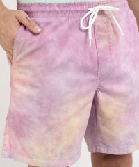 Bermuda-de-Sarja-Masculina-Estampada-Tie-Dye-com-Bolsos-e-Cordao-Multicor-9961852-Multicor_4