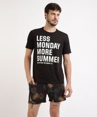 Short-Masculino-Estampado-de-Folhagens-com-elastico--Preto-9965126-Preto_3