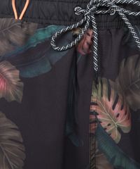 Short-Masculino-Estampado-de-Folhagens-com-elastico--Preto-9965126-Preto_6