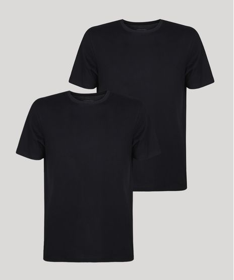 Kit-de-2-Camisetas-Masculinas-Basicas-Manga-Curta-Gola-Careca-Preta-9962758-Preto_1