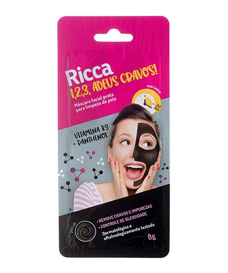 Mascara-Facial-Ricca-Preta-Para-Limpeza-de-Pele-123-Adeus-Cravos---Unico-9964380-Unico_1