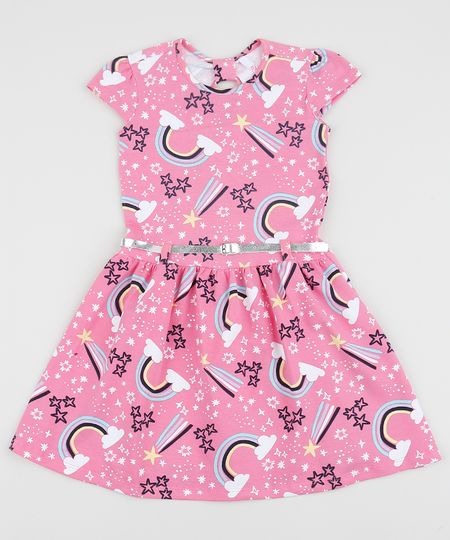 Vestido-Infantil-Estampado-de-Arco-Iris-Manga-Curta-com-Cinto-Rosa-9953033-Rosa_1 Vestido-Infantil-Estampado-de-Arco-Iris-Manga-Curta-com-Cinto-Rosa-9953033-Rosa_1