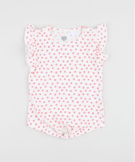 Blusa-Infantil-Estampada-de-Poa-com-No-e-Manga-Curta-com-Babados-Branca-9953944-Branco_1