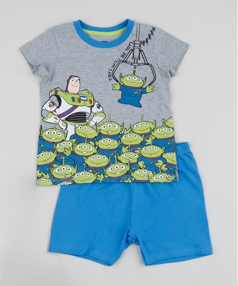 Pijama-Infantil-Buzz-Lightyear-Toy-Story-Manga-Curta--Cinza-Mescla-9956713-Cinza_Mescla_1