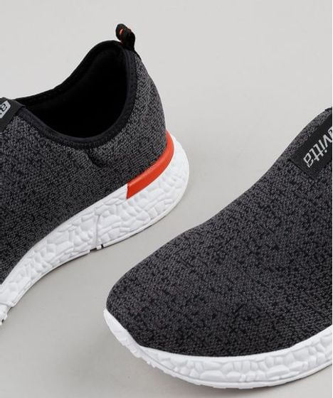 tenis sem cadarço cinza