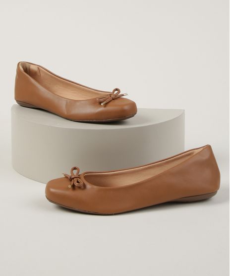 Sapatilha-Feminina-Via-Uno-Bico-Quadrado-com-Laco-Marrom-9963498-Marrom_1