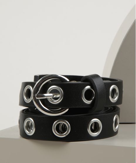 Cinto-Feminino-Medio-com-Ilhoses-e-Fivela-Arredondada-Preto-9922824-Preto_1