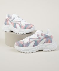 Tenis-Chunky-Feminino-Oneself-com-Recortes-Estampado-Tie-Dye-Multicor-9961143-Multicor_1