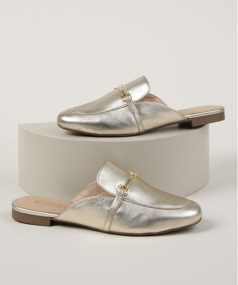Mule-Feminino-Via-Uno-Bico-Redondo-com-Fivela-Dourado-9961675-Dourado_1