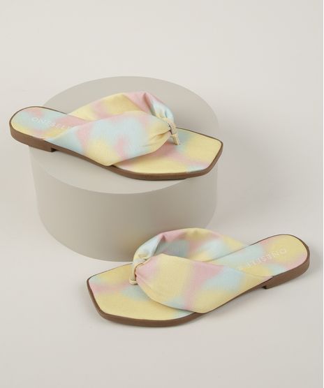 Rasteirinha-Feminina-Oneself-Tira-Larga-Estampada-Tie-Dye-Multicor-9961971-Multicor_1