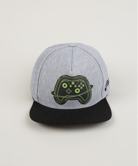 Bone-Infantil-Aba-Reta-XBOX-Cinza-Mescla-9961004-Cinza_Mescla_1