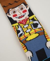 Meia-Infantil-Cano-Alto-Woody-Toy-Story-Estampada-Marrom-9962635-Marrom_2