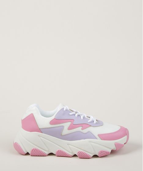 tenis chunky branco c&a